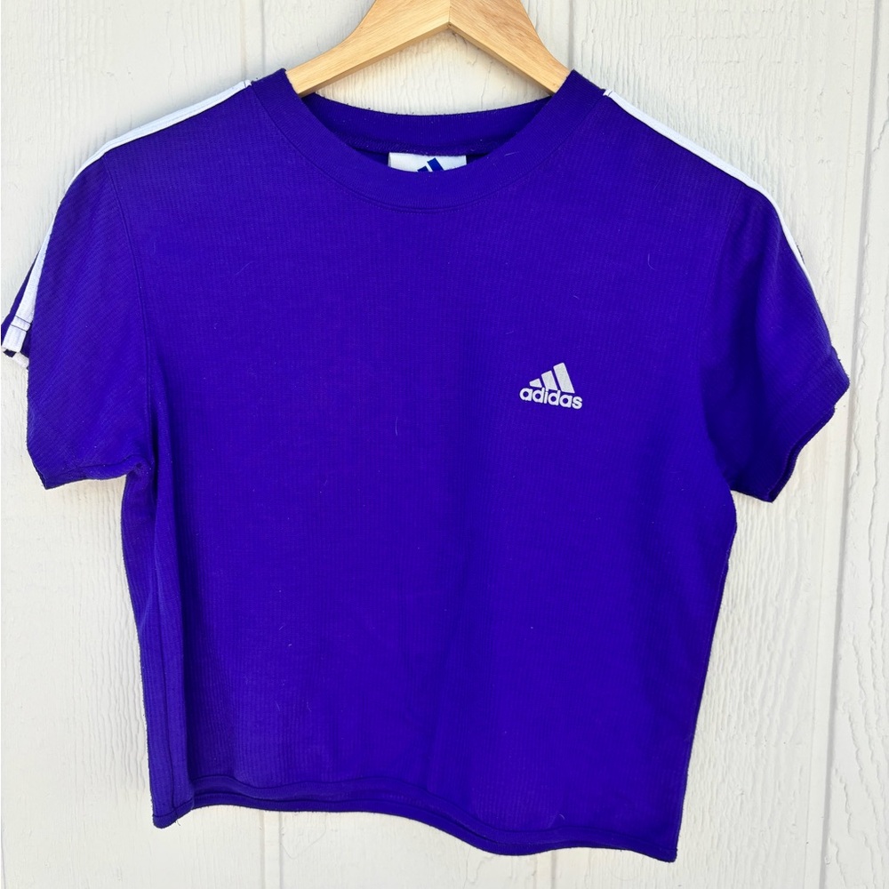 Vintage 90’s Adidas Purple Cropped T-Shirt